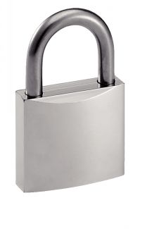 Chrome plated padlock stainless steel handle