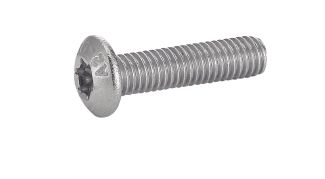 Vis &agrave; t&ecirc;te cylindrique bomb&eacute;e plate six lobes Inox A2 - Similaire ISO 7380-1