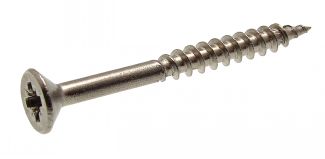 Pozidriv cross recessed countersunk head chipboard screws - partial thread / stainless steel a2 inox a2