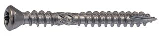 Six lobes raised countersunk head decking screw - stainless steel aisi 410 aisi 410