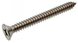 Phillips cross recessed countersunk head self tapping screw - stainless steel a2 - din 7982 - iso 7050 inox a2 - din 7982 - iso 7050