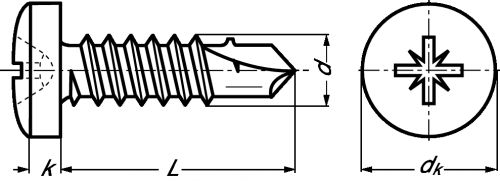 Vis autoperceuse tête cylindrique empreinte 