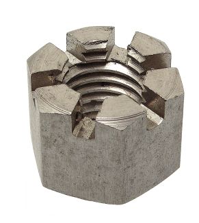 Ecrou hexagonal à créneaux inox a1 - din 935