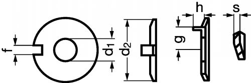 Locking washer - stainless steel a2 - din 432 inox a2 - din 432 (Schema)