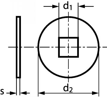 Rondelle pour construction bois forme v inox a2 - din 440 v (Diagrama)