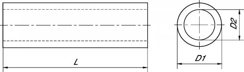 Entretoise lisse cylindrique inox a1 (Diagrama)