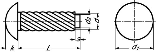 False screw with round head - stainless steel a1 inox a1 (Schema)