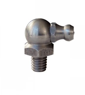 Hydraulic grease nipple: 90° - stainless steel