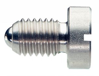 Poussoir a ressort a bille, vis tete cylindrique fendue - inox a1