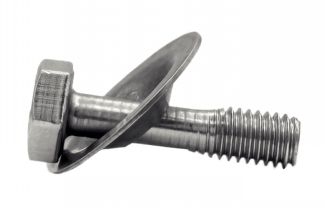Hexagon head captive screw with washer - stainless steel (Photo #2)