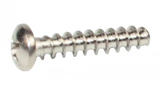 Phillips cross recessed pan head screw for thermoplastics - stainless steel