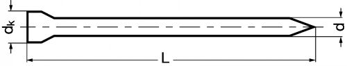 Pointe tête homme - inox a2 (Schéma)