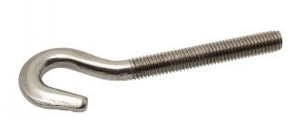 Hook with metric thread for turnbuckle - stainless steel a2