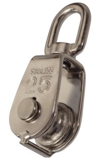 Swivel eye  pulley single sheave - stainless steel
