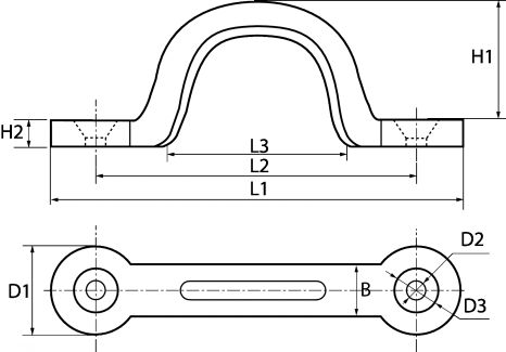 Pontet embouti - inox a2 (Diagrama)