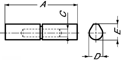 Paumelle à souder inox inox 304 (Schéma)