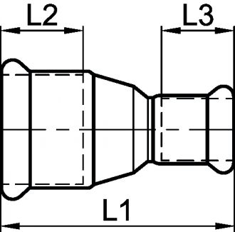 R&eacute;duction Femelle / Femelle &agrave; sertir - Sch&eacute;ma
