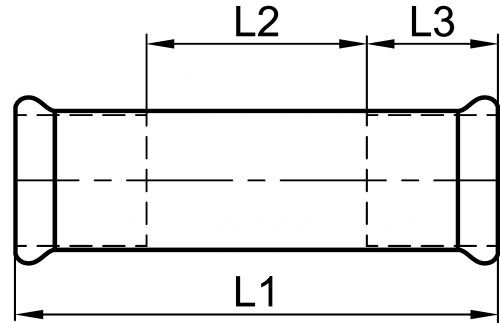 Manchon long ajustable Femelle à sertir - Schéma