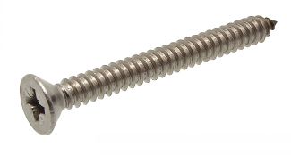 Cross recessed countersunk head tapping screw - stainless steel a4 - din 7982 - iso 7050 inox a4 - din 7982 - iso 7050