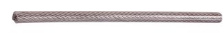 Rigid wire rope 1x19 with transparent pvc sheath - stainless steel
