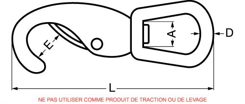 Mousqueton à émerillon - inox a4 (Diagrama)