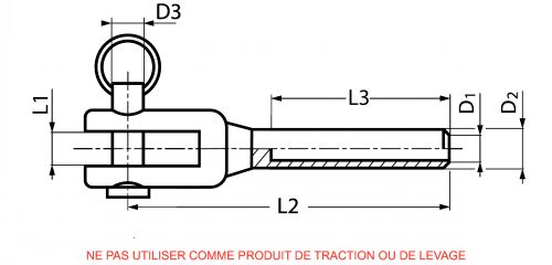 Embout à chape à sertir - inox a4 (Diagrama)