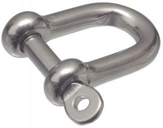 Forged straight shackle with captive pin