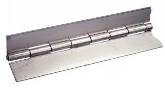 Piano hinge rolled knuckle - stainless steel a2 inox a4