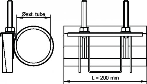 Collier de r&eacute;paration rapide PN16 joint EPDM ACS - Sch&eacute;ma