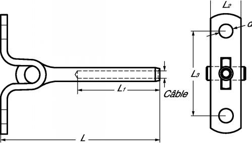 Wall toggle terminal - stainless steel a4 inox a4 (Schema)