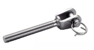 Small threaded welded fork stud - left threaded - stainless steel a4 inox a4