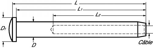 Embout à tête cylindrique bombée à sertir inox a4 (Diagrama)