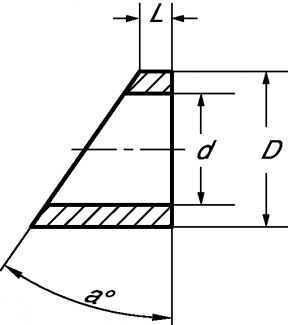 Embout oblique tête plate pour profil plat inox a4 (Diagrama)