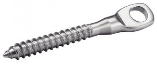 Flat eye wood screw- stainless steel a4 inox a4