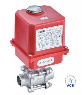 Vanne 3 pièces BW avec actionneur électrique IP65