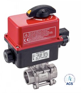 Vanne 3 pièces SW avec actionneur électrique IP66