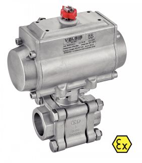 Vanne 3 pièces SW avec vérin pneumatique inox