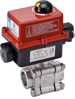 Vanne 3 pi&egrave;ces SW avec actionneur &eacute;lectrique IP68