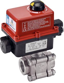 Vanne 3 pi&egrave;ces F/F avec actionneur &eacute;lectrique IP68