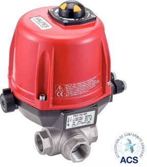 Vanne 3 voies F/F/F - actionneur &eacute;lectrique IP68