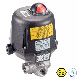 Vanne 3 voies F/F/F - actionneur &eacute;lectrique ATEX