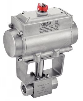 Vanne HP 2 voies F/F - vérin pneumatique inox