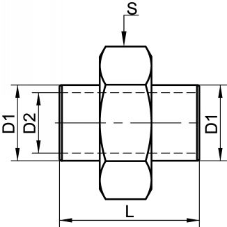 Raccord union lisse lisse DN8 au DN50 - Schéma