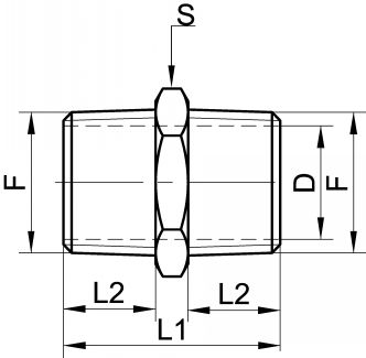 Mamelon hexagonal - Schéma