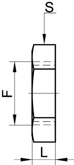 Ecrou hexagonal - Schéma