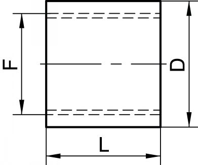 Demi-manchon à visser - Schéma