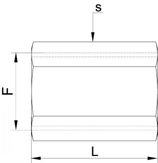 Manchon hexagonal &agrave; visser