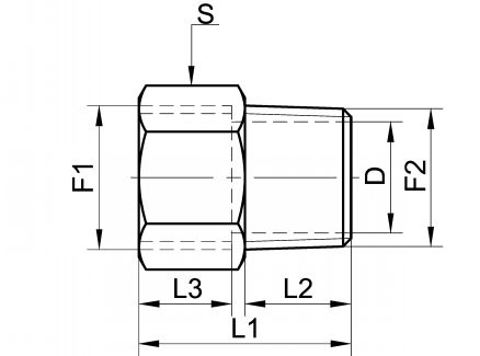 Adaptateur femelle / mâle - Schéma