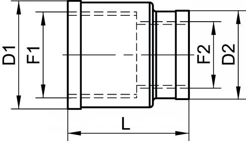 Réduction femelle / femelle - Schéma