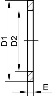 Joint plat - Gaz cylindrique - Montage intérieur - Schéma